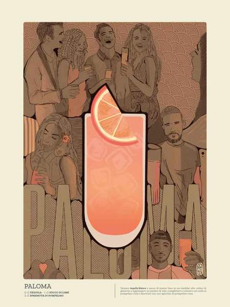Paloma — ART MIXOLOGY, illustrazione di Gaetano Vella