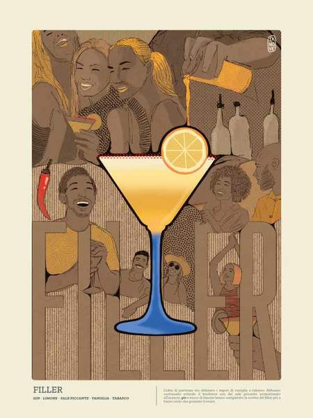 Filler — ART MIXOLOGY, illustrazione di Gaetano Vella