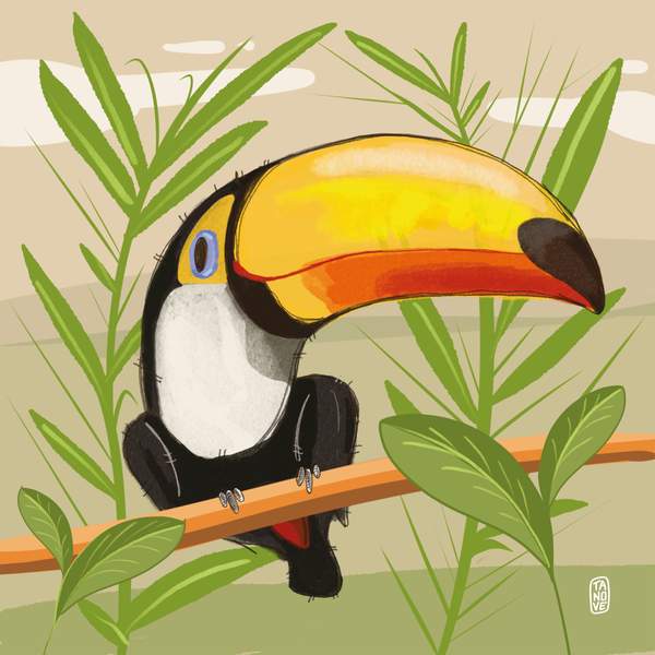 Tato, tucano — I Cucciolotti, illustrazione di Gaetano Vella