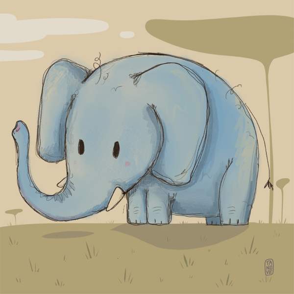 Lino, elefante — I Cucciolotti, illustrazione di Gaetano Vella