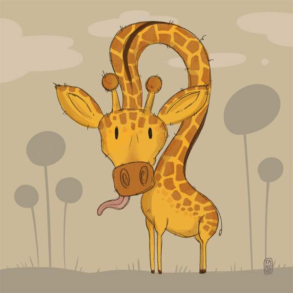Geffa, giraffa — I Cucciolotti, illustrazione di Gaetano Vella