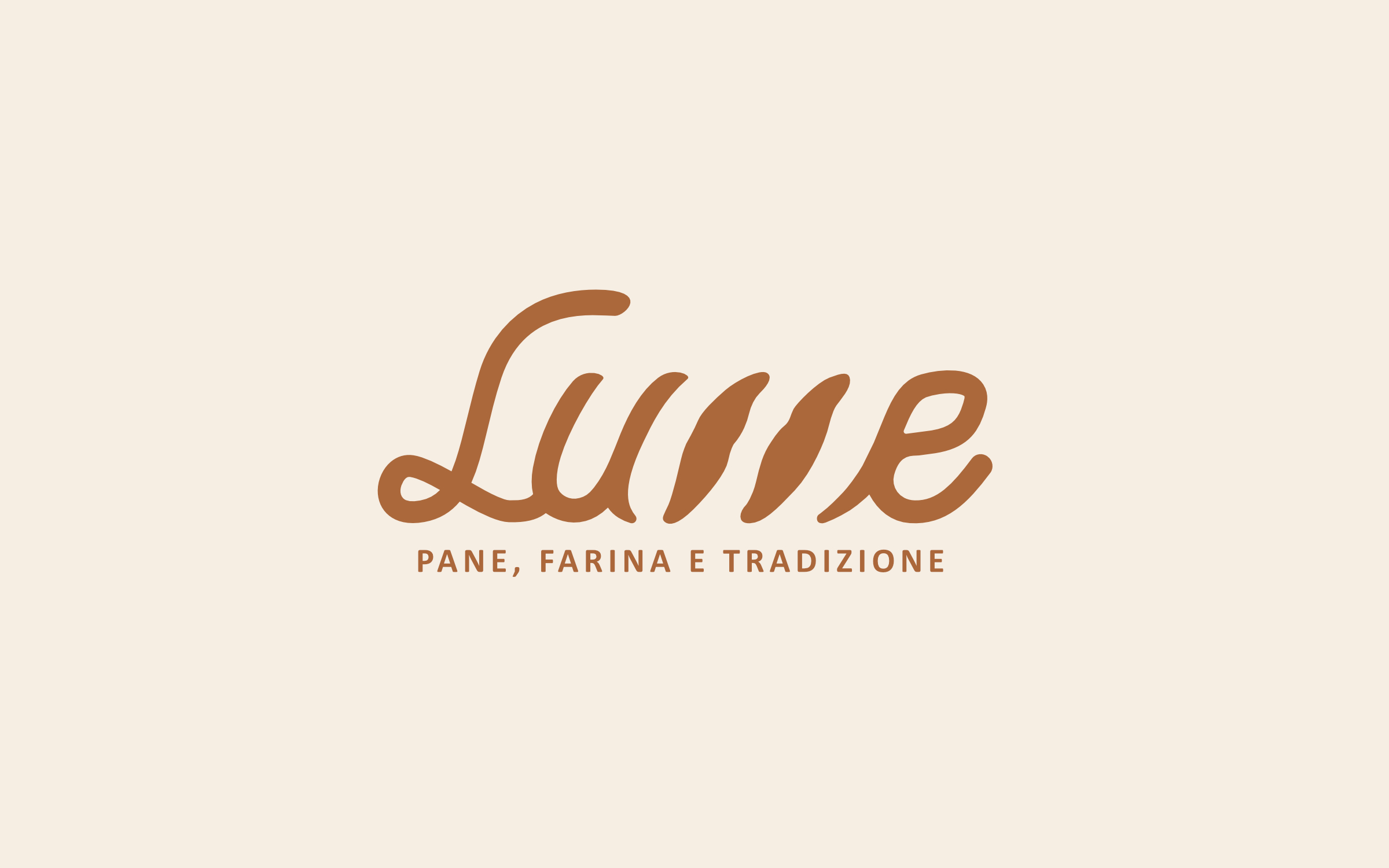 Logo Lume con payoff “Pane, farina e tradizione” su fondo chiaro.