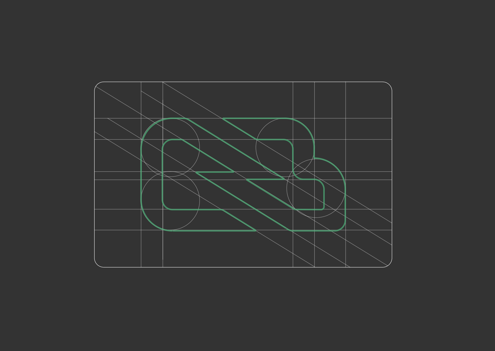 Costruzione geometrica del monogramma DB Elettrica